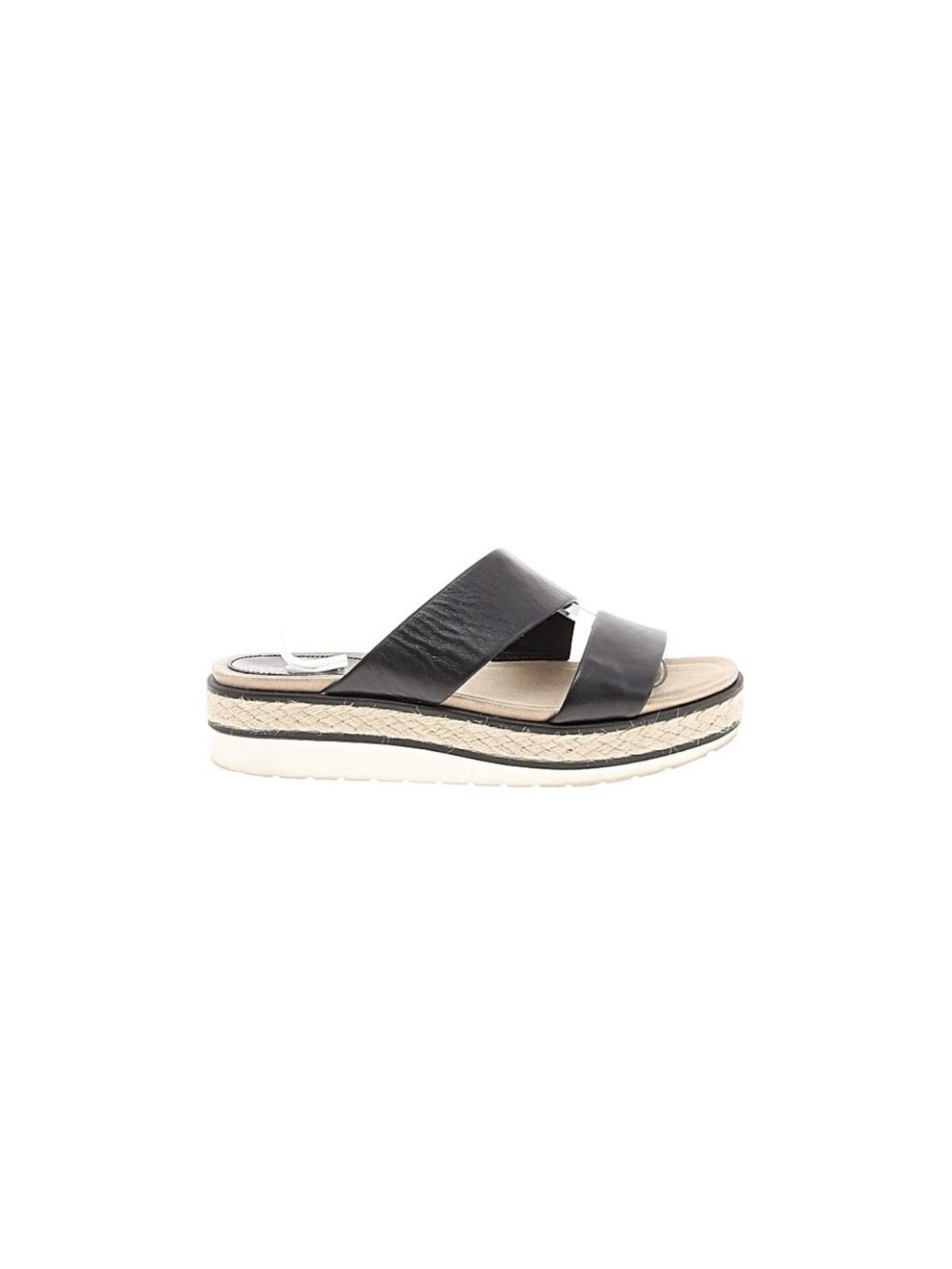 Preston  And York Women’s Black Platform Espadrille Leather Sandals Size 9